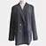 Black four-button leisure suit coat with pockets